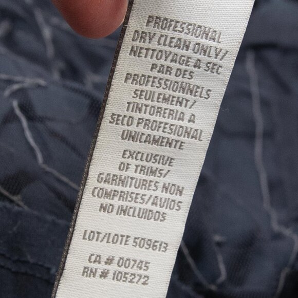 Theia Beaded Petal Appliqué Dress Maxi Short Sleeve Evening Gown Navy Blue 8 - Picture 5 of 9